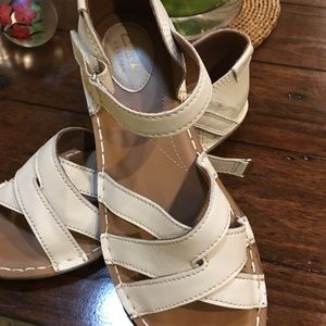 Clark’s White Sandals, size 8 worn once